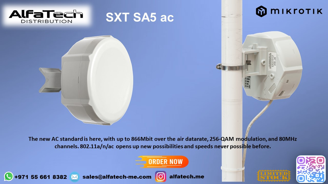 MikroTik SXT SA5 ac – Sector Wi-Fi for Point-to-Multipoint Applications