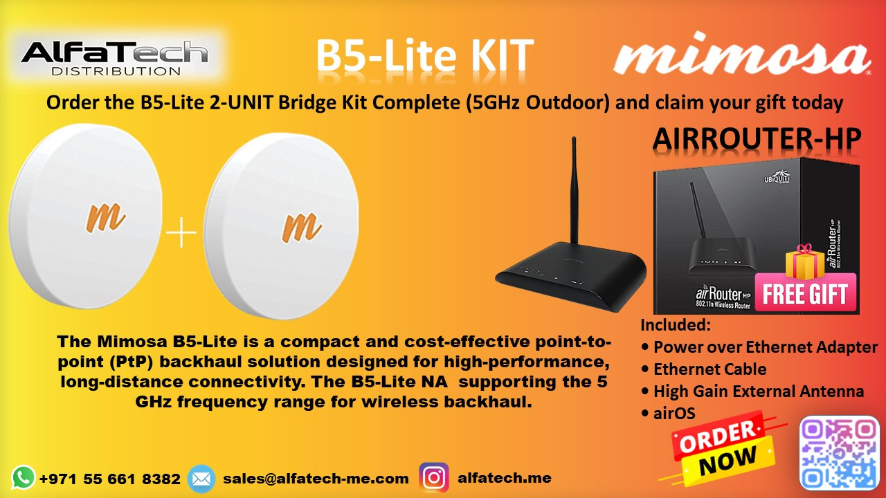 Cost-Effective High-Speed Wireless Backhaul with Mimosa B5-Lite Kit