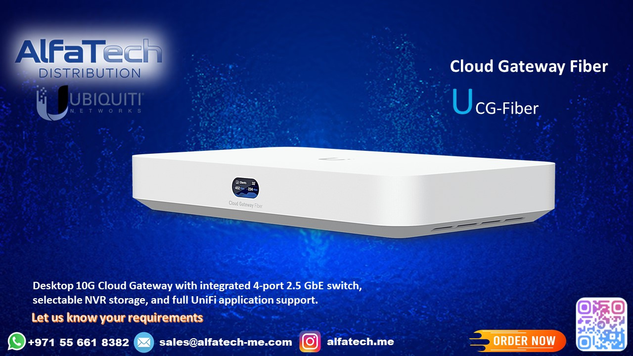 UniFi Cloud Gateway Fiber (30W) – High-Performance Fiber Networking with Built-in Security