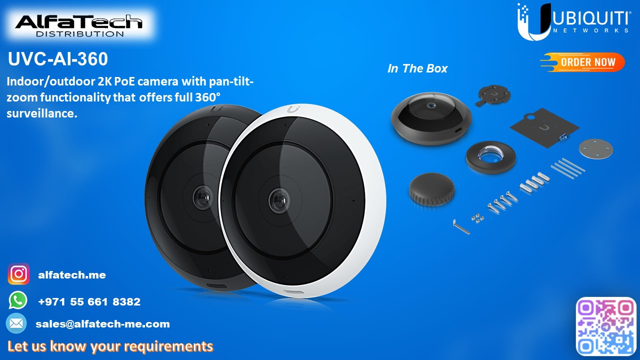 Ubiquiti UVC-AI-360 – 360° Panoramic AI-Powered Surveillance for Full-Area Coverage