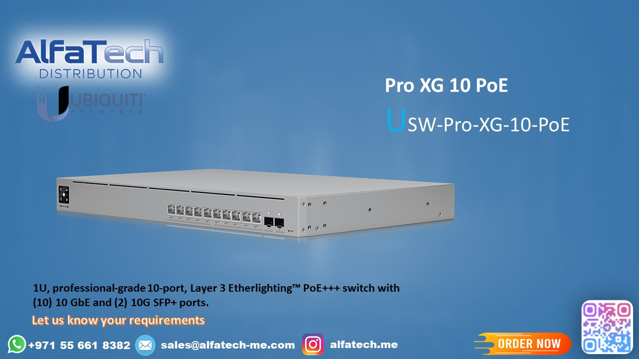 Ubiquiti UniFi Switch Pro XG 10 PoE – 10G Aggregation with PoE++