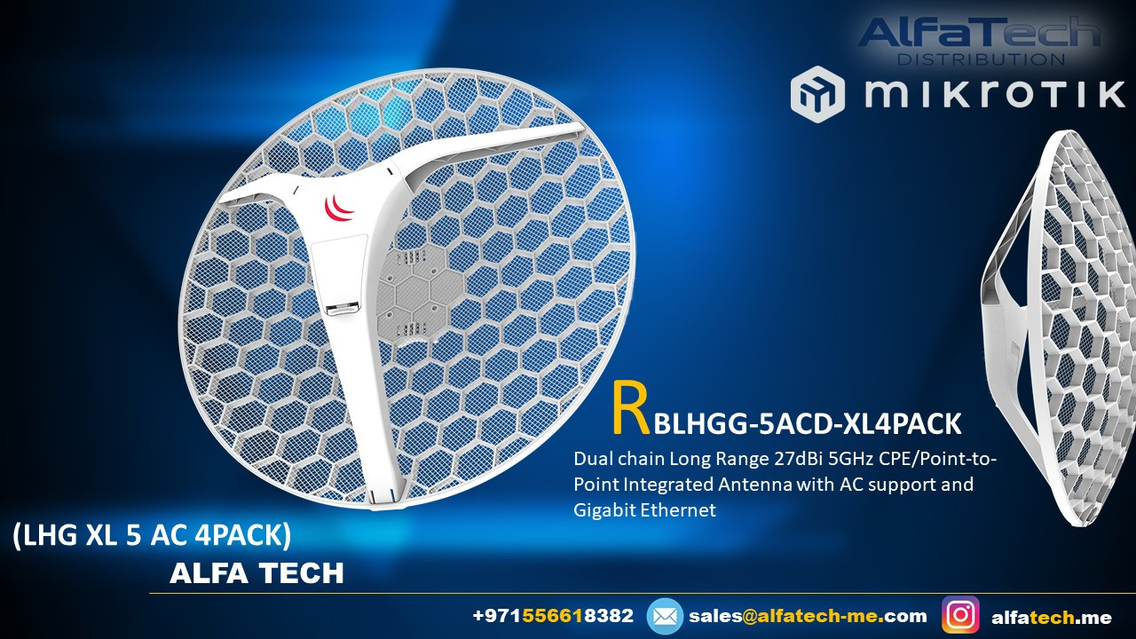 MikroTik RBLHGG-5acD-XL4pack (LHG XL 5 ac 4-Pack) – High-Gain Long-Distance Wireless Solution