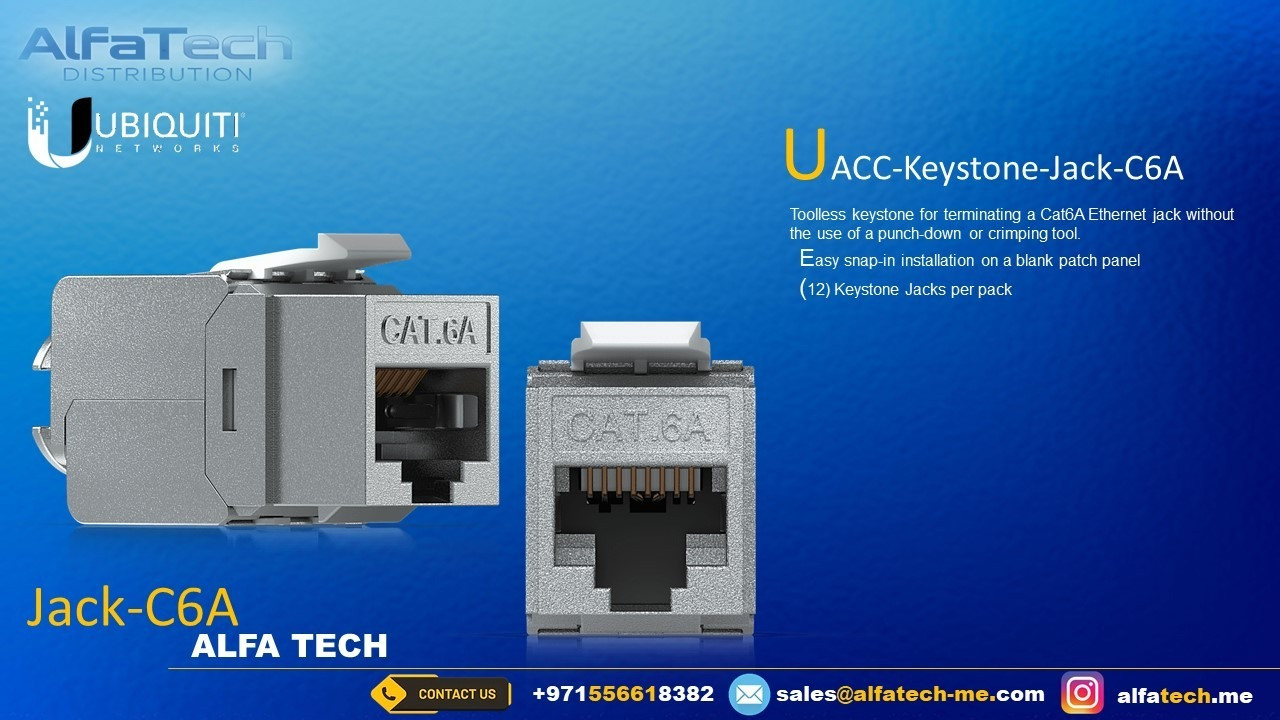 UACC Keystone Jack Cat6A – High-Speed Network Connectivity
