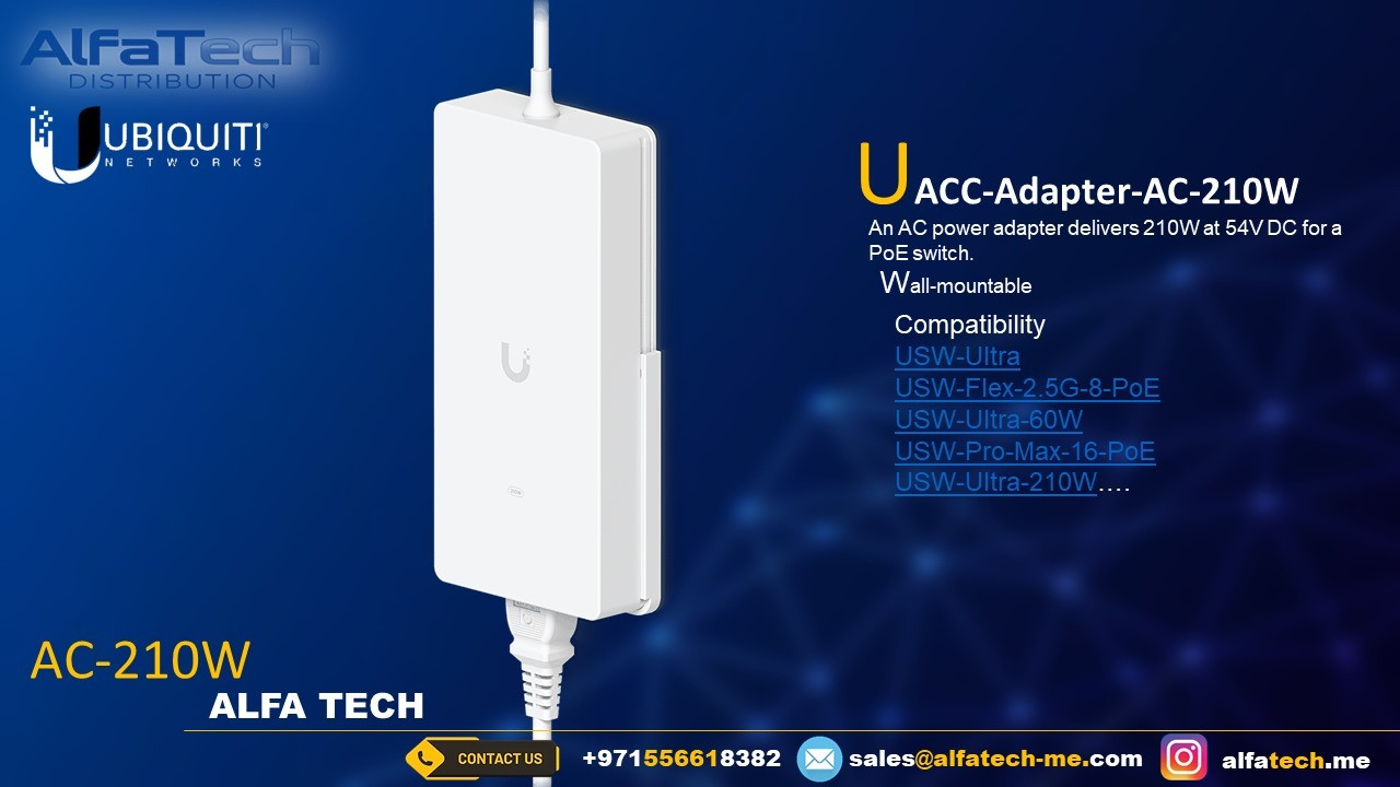 Ubiquiti UACC-Adapter-AC-210W – High-Power AC Adapter