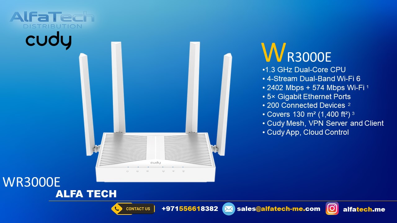 WR3000E AX3000 Gigabit Mesh Wi-Fi 6 Router