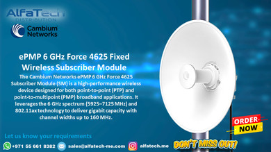 Reliable 6 GHz Wireless Connectivity with ePMP 6 GHz Force 4625 SM