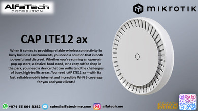 MikroTik CAP LTE12 ax: Dual-Band WiFi 6 Access Point with LTE Connectivity