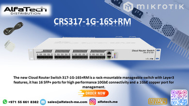 High-Performance Fiber Networking with MikroTik CRS317-1G-16S+RM