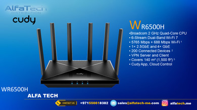Cudy BE6500 (WR6500H) 2.5G Wi-Fi 7 Tri-Band Router for Ultra-High-Speed Home & Office Networks