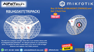 Reliable Long-Distance Wireless Connectivity with RBLHG5KIT (TRIPACK)