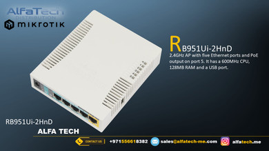 MikroTik RB951Ui-2HnD Powerful 2.4 GHz Wireless Router for Home and Small Office