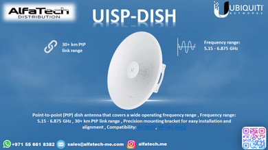 Ubiquiti UISP-DISH: High-Gain Antenna for Long-Range Point-to-Point Connectivity