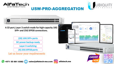 Ubiquiti USW-Pro-Aggregation: Enterprise-Grade 10G Aggregation Switch for High-Speed Networking