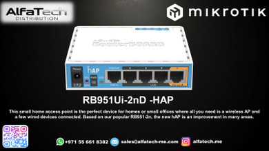 MikroTik RB951UI-2nD hAP: Compact Wireless Router with PoE and Reliable Performance