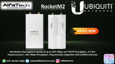 Ubiquiti Rocket M2: High-Power 2.4GHz Base Station for Long-Range Wireless Networks