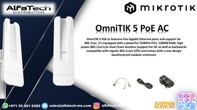 MikroTik RBOMNITIKPG-5HacD: Powerful Outdoor 5GHz ac Access Point with PoE Passthrough