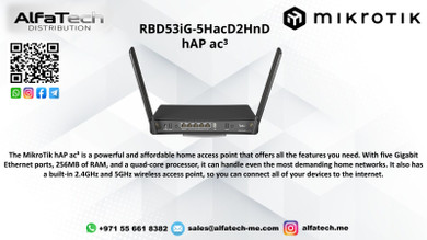 MikroTik RBD53iG-5HacD2HnD (hAP ac³): Dual-Band Gigabit Wi-Fi Router for Reliable Home and Office Networking