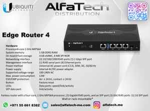 Ubiquiti ER-4: High-Performance EdgeRouter with Advanced Routing and Security Feature