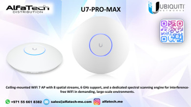 Ubiquiti U7-Pro-Max: High-Performance Wi-Fi 7 Access Point with 6 GHz Support and Advanced Spectral Scanning