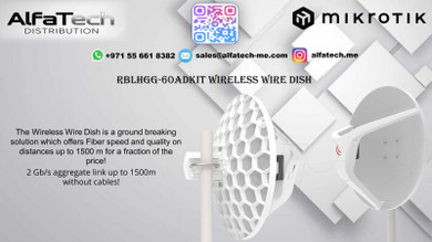 MikroTik RBLHGG-60adkit Wireless Wire Dish: Ultra-Fast 60GHz Gigabit Wireless Bridge for Long-Range Links