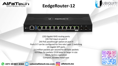 Ubiquiti EdgeRouter 12: High-Performance Gigabit Router with Advanced Routing and PoE Flexibility