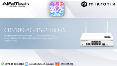 MikroTik CRS109-8G-1S-2HnD-IN: 8-Port Gigabit Cloud Router Switch with Wireless Connectivity