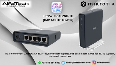 MikroTik hAP ac Lite Tower: Compact Dual-Band Wi-Fi Router for Home and Small Office Networking