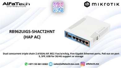 MikroTik hAP ac: Dual-Band Gigabit Wireless Router for High-Speed Home and Office Networking