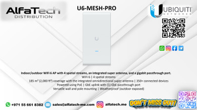 Expanding Wireless Coverage Indoors and Outdoors with the Ubiquiti U6-Mesh-Pro