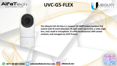 Ubiquiti UVC-G5-Flex: Versatile 2K PoE Security with AI