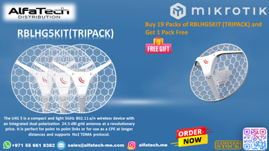 Reliable Long-Distance Wireless Connectivity with RBLHG5KIT (TRIPACK)