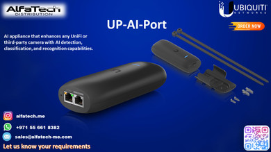 Ubiquiti UP-AI-Port – Compact PoE Adapter and Mounting Base for UniFi AI Cameras
