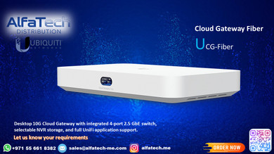 UniFi Cloud Gateway Fiber (30W) – High-Performance Fiber Networking with Built-in Security
