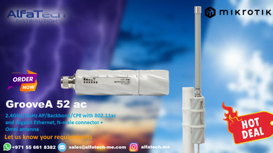 MikroTik GrooveA 52 ac – Dual-Band Outdoor Wireless Access Point & CPE with Gigabit Performance