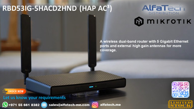 Reliable Wireless at Home & Office – MikroTik hAP ac³ (RBD53iG-5HacD2HnD)