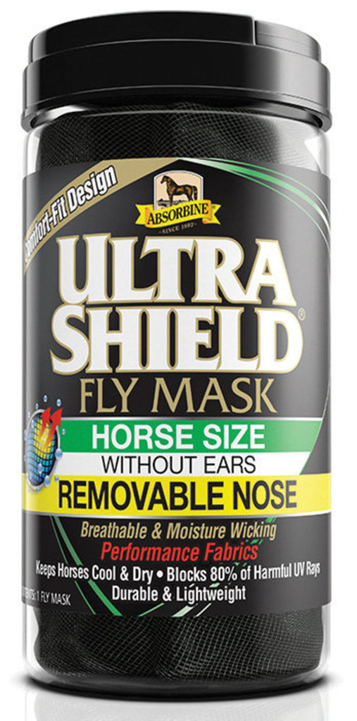 UltraShield Fly Mask Horse Size w/o Ears Removable Nose