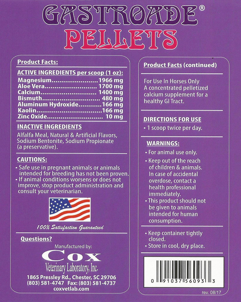 Gastroade Pellets Label