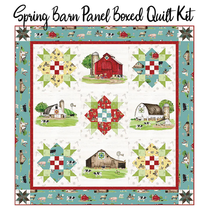 Spring Barn Quilts Panel Quilt Kit - The Iowa Quilt Block