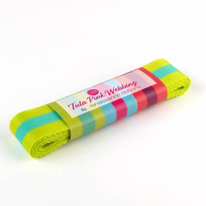 Tula Pink Webbing 2 yd x 1.5in- Lime and Turquoise Tula Pink Webbing 2 yd x 1.5in- Lime and Turquoise