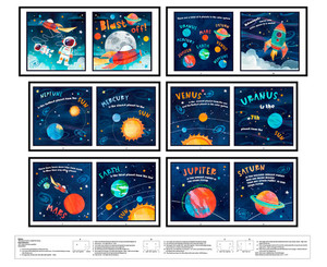 Blast Off Book Panel 36" x 43" Blast Off Book Panel 36" x 43"