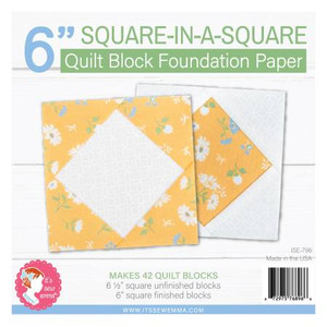 6in Square in a Square Quilt Block Foundation Paper 6in Square in a Square Quilt Block Foundation Paper