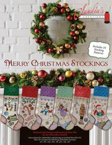 Merry Christmas Stocking Embroidery Pattern Merry Christmas Stocking Embroidery Pattern