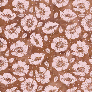 All Iowa Shop Hop Prairie Rose Brown Cinnamon