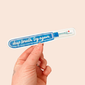 Seam Ripper Deep Breath Vinyl Sticker Seam Ripper Deep Breath Vinyl Sticker