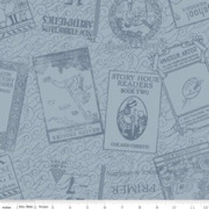 Old School Bookworm Blue