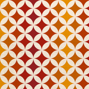 Retro Geos Star Studded Red Yellow Canvas Retro Geos Star Studded Red Yellow Canvas