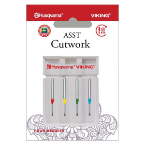 HUSQVARNA® VIKING® Cutwork Needles Assorted 4-Pack HUSQVARNA® VIKING® Cutwork Needles Assorted 4-Pack