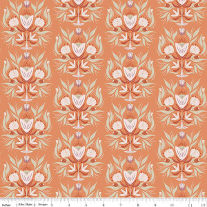 Garden Dreams Floral Damask Terracotta