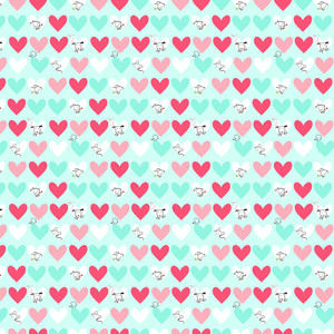 Love is in the Air Peekaboo Hearts Light Teal Love is in the Air Peekaboo Hearts Light Teal