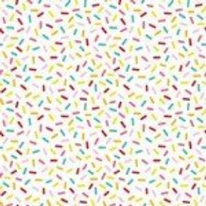Colorful sprinkles White